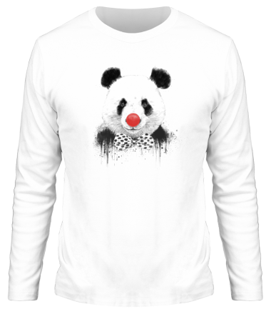 Мужская футболка длинный рукав Клоун панда