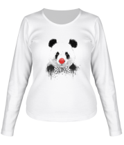 Женская футболка длинный рукав Клоун панда фото