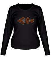 Женская футболка длинный рукав Рыба-клоун