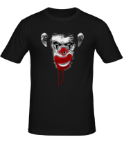 Мужская футболка Злой клоун обезьяна