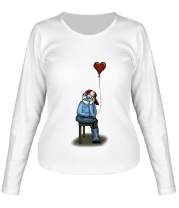 Женская футболка длинный рукав Влюблённый клоун фото