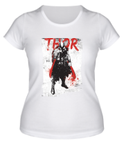 Женская футболка Thor In Grunge фото