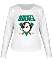 Женская футболка длинный рукав Anaheim Mighty Ducks фото
