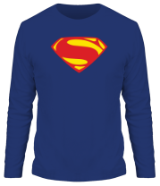 Мужская футболка длинный рукав Superman new logo