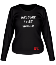 Женская футболка длинный рукав Welcome to my world фото
