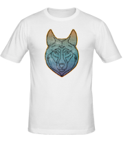 Мужская футболка Винтажный зимний волк