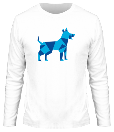 Мужская футболка длинный рукав Абстрактная собака