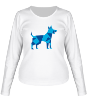 Женская футболка длинный рукав Абстрактная собака фото