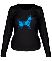 Женская футболка длинный рукав Абстрактная собака