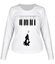 Женская футболка длинный рукав Собака и музыка фото