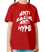 Детская футболка Anti Social Anti Hype фото