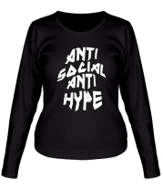 Женская футболка длинный рукав Anti Social Anti Hype фото