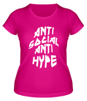 Женская футболка Anti Social Anti Hype фото