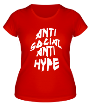 Женская футболка Anti Social Anti Hype