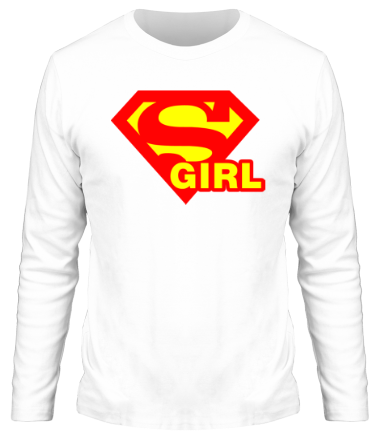 Мужская футболка длинный рукав Supergirl