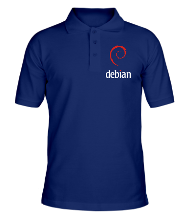 Мужская футболка поло Debian