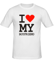 Мужская футболка I love my boyfriend фото