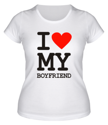 Женская футболка I love my boyfriend