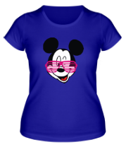 Женская футболка Микки Маус в очках фото