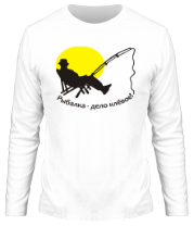 Мужская футболка длинный рукав Рыбалка -клёвое дело! фото