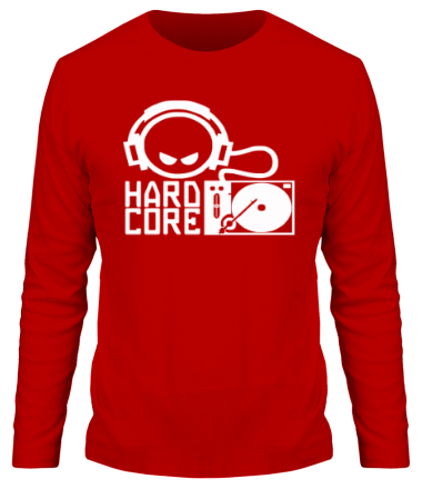 Мужская футболка длинный рукав Hardcore DJ