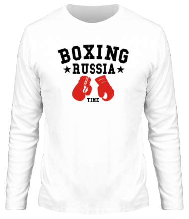 Мужская футболка длинный рукав Boxing Russia