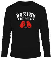 Мужская футболка длинный рукав Boxing Russia фото