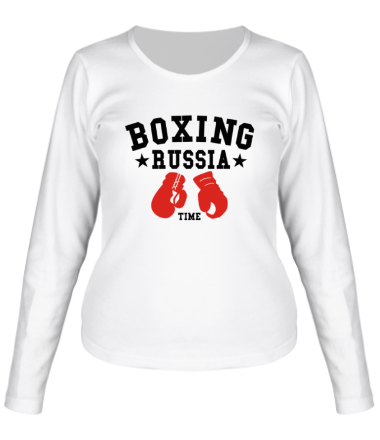 Женская футболка длинный рукав Boxing Russia