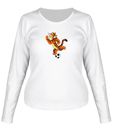 Женская футболка длинный рукав Тигра