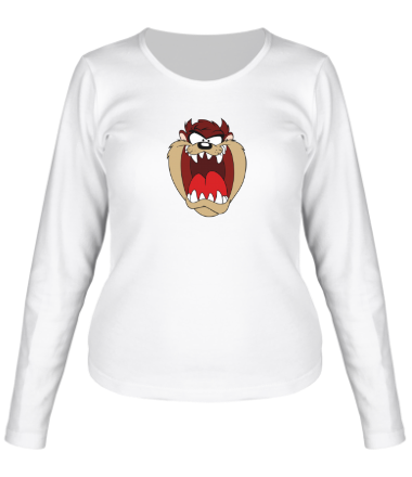 Женская футболка длинный рукав Тасманский Дьявол