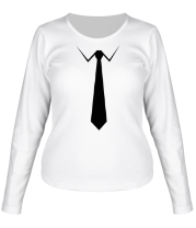 Женская футболка длинный рукав Галстук фото