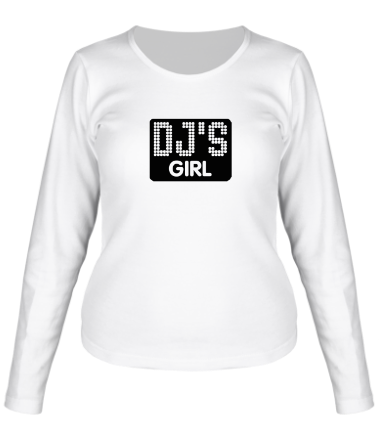 Женская футболка длинный рукав Dj's Girl