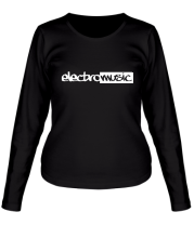 Женская футболка длинный рукав Electro music фото