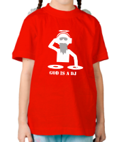 Детская футболка God is a DJ фото