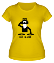 Женская футболка God is a DJ фото