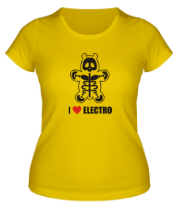Женская футболка I love electro фото