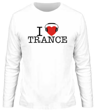 Мужская футболка длинный рукав I love trance