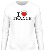 Мужская футболка длинный рукав I love trance фото