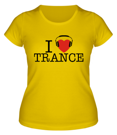 Женская футболка I love trance
