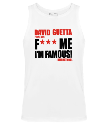 Мужская майка David Guetta Fuck me I'm Famous