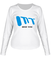 Женская футболка длинный рукав Minimal techno фото