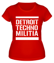 Женская футболка Detroit techno militia фото
