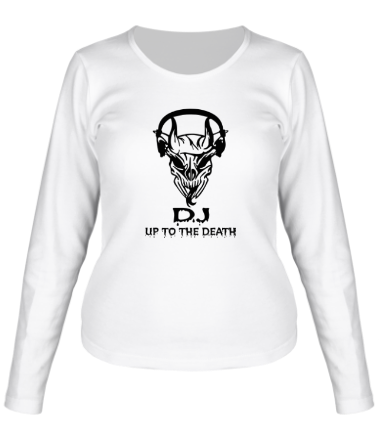 Женская футболка длинный рукав DJ - Up to the death