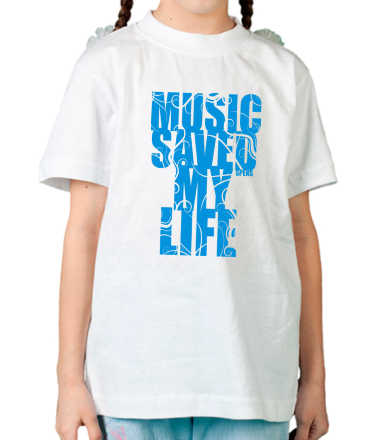 Детская футболка Music saved my life