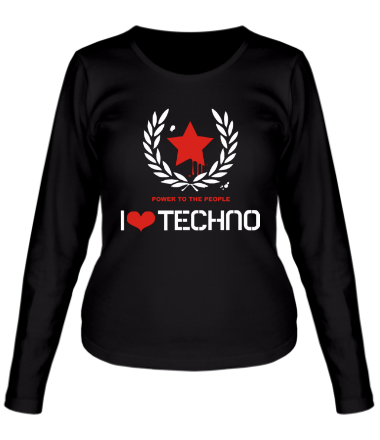 Женская футболка длинный рукав Techno СССР