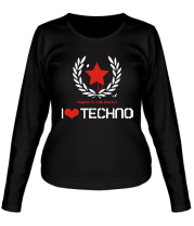 Женская футболка длинный рукав Techno СССР фото