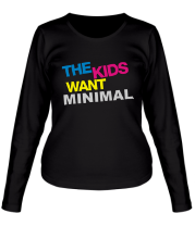 Женская футболка длинный рукав The Kids want minimal фото