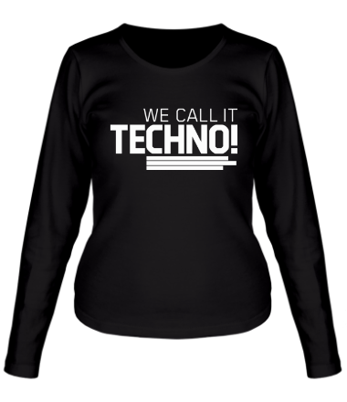 Женская футболка длинный рукав We call it Techno