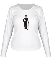 Женская футболка длинный рукав Чарли Чаплин фото