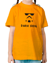 Детская футболка Dark side pixels фото
